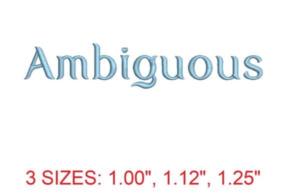 Ambiguous Embroidery Font: Where Artistry Meets the Needle