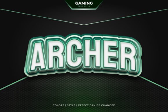 Archer Game Text Effect: Bold 3D Typography for E-sports Logos