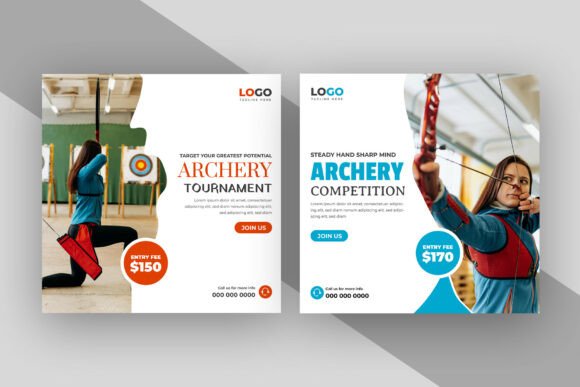Archery Game Social Media Post Template: Boost Your Event's Visibility