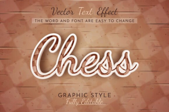 Chess Game Editable Text Effect: A Bold Vector Style