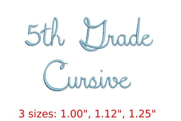 Crafting Nostalgic Elegance with 5th Grade Cursive Embroidery Font