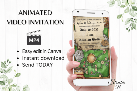 Dungeons & Dragons Game Invitation GA108: A Guide to Epic Digital Invites
