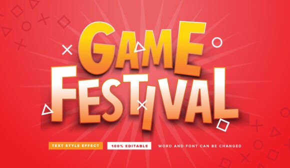 Game Festival Text Effect Editable: Bold Typography for Impact