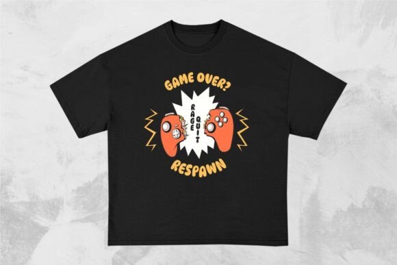 Game Over Funny Gaming T-shirt Design: A Complete Creative Asset