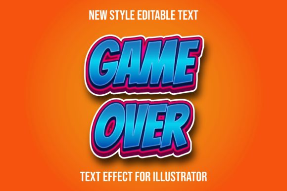 Game over Text Effect: High-Impact Vector Typography