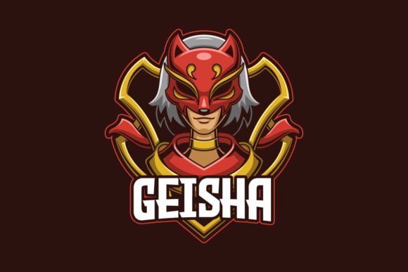 Geisha E-sports Game Mascot Logo: Your Team's Visual Identity