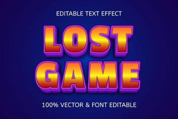 Lost Game Style: Bold 3D Text for Modern Designers