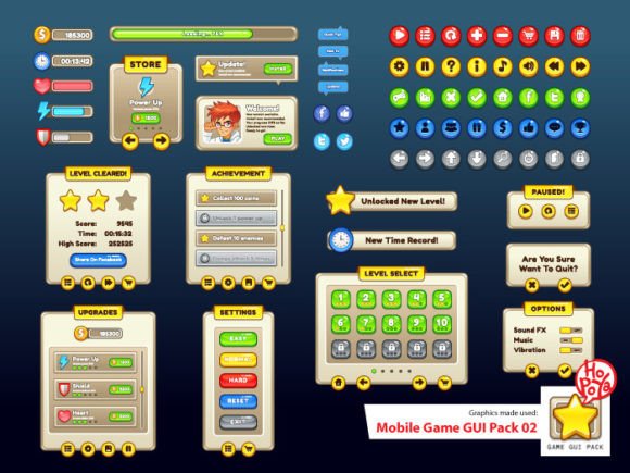 Mobile Game GUI Pack 02: Your Complete 2D Interface Toolkit