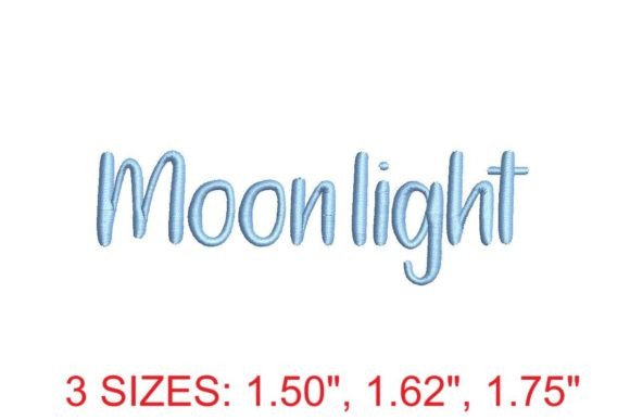 Moonlight Embroidery Font: Elegant Machine Embroidery