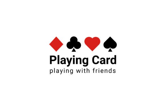 Playing Card Poker Game Logo Vector Icon