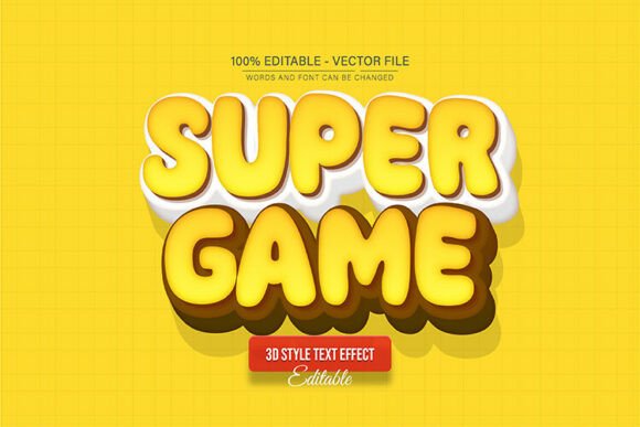 Super Game 3d Text Effect Editable: Bold Graphics for Your Brand