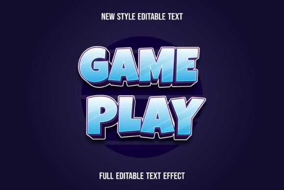 Text Effect-Game Play: A Creative Font for Bold Projects