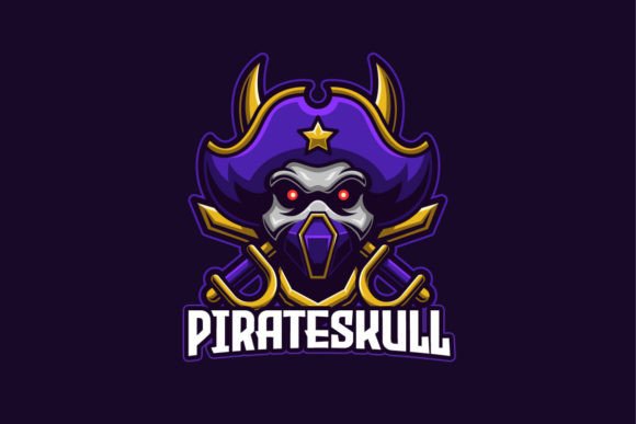 Unleash Your Team's Identity with the Pirate Skull E-sport Game Logo